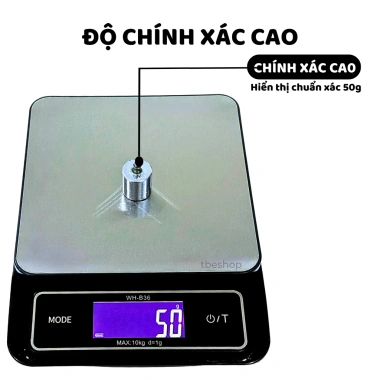 Cân Điện Tử Mini WH B36 0.1g Chính Xác, 6‑10kg, Sạc Điện, Bảo Hành 1 Năm – Giá Ưu Đãi