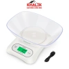 Cân điện tử nhà bếp KHALIK 12kg/5kg, tô đựng, pin sạc lại, chính xác cao Fullbox