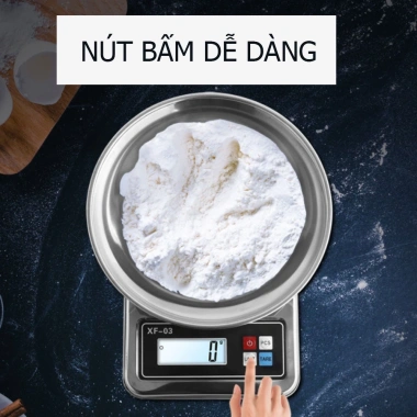 Cân điện tử nhà bếp XF-03 inox chính xác, kèm tô đựng - Giá chỉ 247.000 VND 3