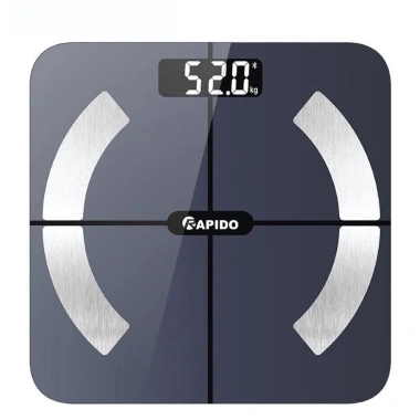 Cân điện tử RAPIDO đo 11 chỉ số, Bluetooth kết nối, hiển thị trên điện thoại, giá 350.000₫