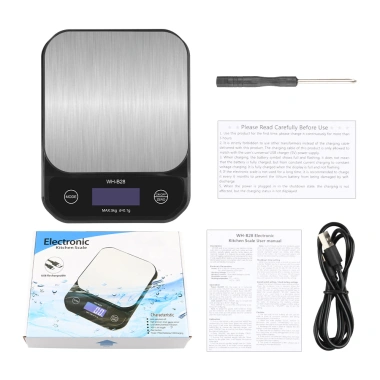 Cân Điện Tử Sạc WH-B37/B28 IP67 - Chính Xác 0.1g, 5‑30kg, Màn Hình LED Rõ Nét, Giá 239k 10