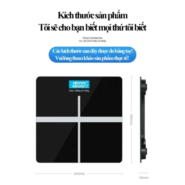 Cân Điện Tử Sức Khỏe 180kg - Pin Dài Hạn, Độ Chính Xác 2 Thập Phân, Giá 189.000₫