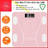 Cân Điện Tử Sức Khỏe Bluetooth, Sạc USB, Phân Tích Chỉ Số Cơ Thể + Dây Cáp & Thước Đo Eo - 99.000 VND