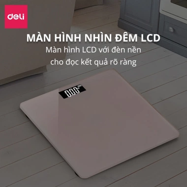 Cân Điện Tử Sức Khỏe DELI 180KG - Màn Hình LCD Chính Xác, Thiết Kế Đẹp Nhỏ Gọn, Giá Ưu Đãi 199.000₫ 3