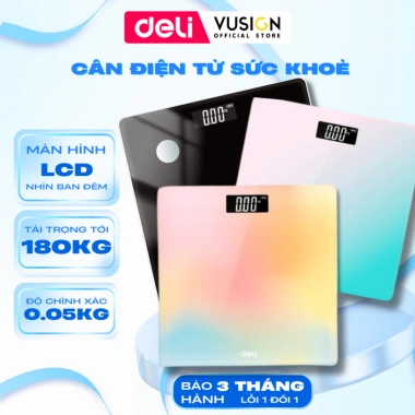 Cân Điện Tử Sức Khỏe DELI 180KG - Màn Hình LCD Chính Xác, Thiết Kế Đẹp Nhỏ Gọn, Giá Ưu Đãi 199.000₫ 9