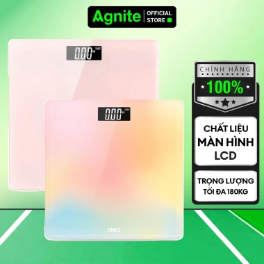 Cân điện tử sức khỏe Deli E86.120 - Kính cường lực, đo chính xác, tải trọng 180kg, giảm giá 219k