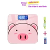 Cân điện tử sức khỏe hình lợn hồng cute, độ chính xác cao, tặng pin và dây đo - 50k