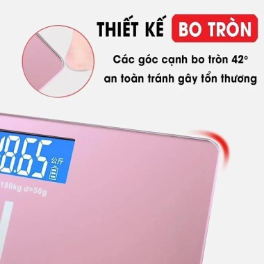 Cân điện tử sức khỏe mặt gương pin tiện lợi, theo dõi cân nặng & nhiệt độ phòng 100% chính xác - Giá 111.500₫ 3