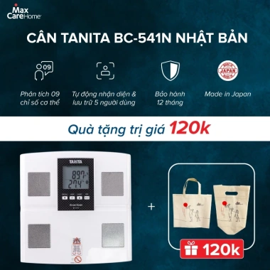 Cân điện tử Tanita BC-541N Made in Japan đo 9 chỉ số, siêu bền nhẹ, bảo hành 12 tháng - 3.169.000đ