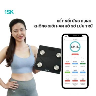 Cân điện tử thông minh 1SK CF398BLE Bluetooth - Theo dõi sức khỏe, phân tích 14 chỉ số - Giá chỉ 199.000₫