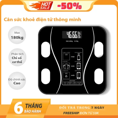 Cân Điện Tử Thông Minh Đo Chỉ Số Cơ Thể, Lượng Mỡ, App Kèm và Hướng Dẫn Sử Dụng - Giá 148.000₫