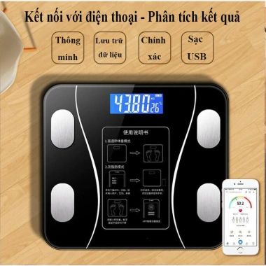 Cân Điện Tử Thông Minh Đo Chỉ Số Cơ Thể, Lượng Mỡ, App Kèm và Hướng Dẫn Sử Dụng - Giá 148.000₫
