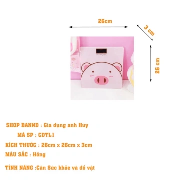 Cân điện tử thông minh hình heo hồng PTLUXURY - Độ chính xác tuyệt đối, giảm giá 150k 3