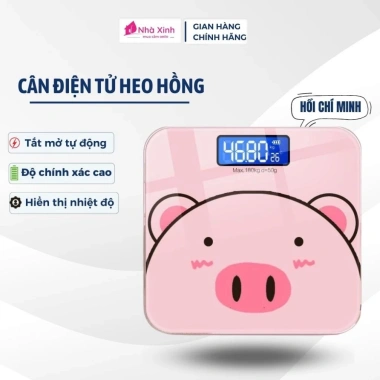 Cân điện tử thông minh hình heo hồng PTLUXURY - Độ chính xác tuyệt đối, giảm giá 150k 7
