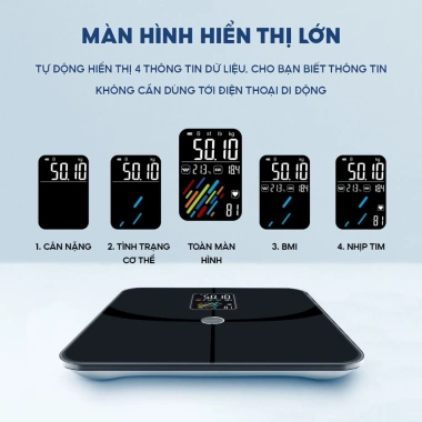 Cân điện tử thông minh HOMCA S7 và S7 Pro Bluetooth đo 15 chỉ số cơ thể - Giá 355.000 VND