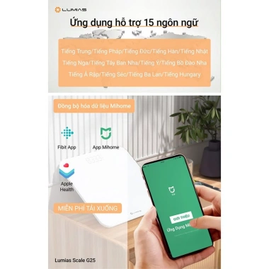 Cân điện tử thông minh Xiaomi Scale 2 Lumias G25 - Theo dõi sức khỏe, bảo hành 6 tháng, giá chỉ 186.000đ 9
