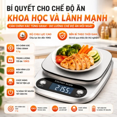 Cân Điện Tử Tiểu Ly 1g-10kg Dùng Nhà Bếp - Định Lượng Chính Xác Cho Bánh, Rau Củ 2 Cân Điện Tử Tiểu Ly 1g-10kg Dùng Nhà Bếp - Định Lượng Chính Xác Cho Bánh, Rau Củ 2