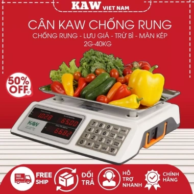Cân Điện Tử Tính Tiền KAW Bản Nâng Cấp 2 Mặt Hiển Thị Chống Nước Chống Rung 2