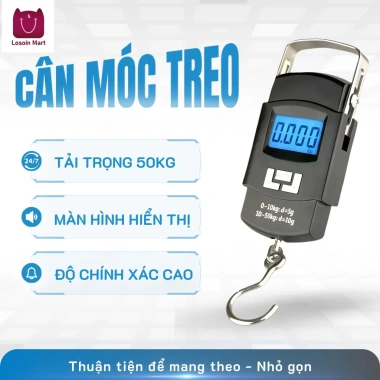 Cân điện tử xách tay mini, móc treo di động, hiển thị chính xác, chống thấm nước - 48.000₫