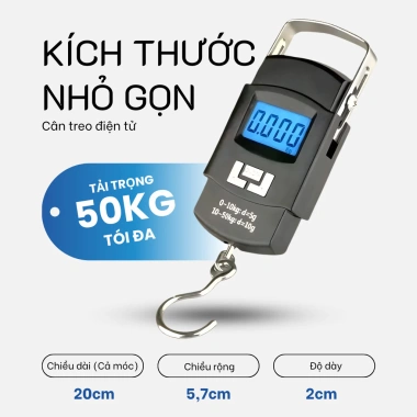 Cân điện tử xách tay mini, móc treo di động, hiển thị chính xác, chống thấm nước - 48.000₫ 3 Cân điện tử xách tay mini, móc treo di động, hiển thị chính xác, chống thấm nước - 48.000₫ 3