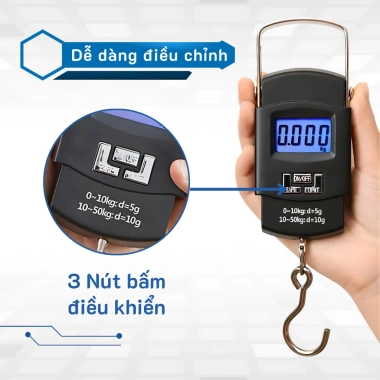 Cân điện tử xách tay mini, móc treo di động, hiển thị chính xác, chống thấm nước - 48.000₫ 4 Cân điện tử xách tay mini, móc treo di động, hiển thị chính xác, chống thấm nước - 48.000₫ 4