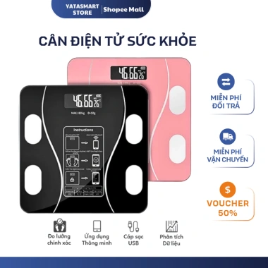 Cân Điện Tử YATASMART Sạc USB, Bluetooth, Phân Tích Chỉ Số Cơ Thể - Giá 145.000đ