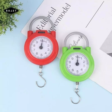 Cân hành lý 10kg lò xo - Cân vali, móc cá, tay cầm, túi du lịch, giảm giá 47k