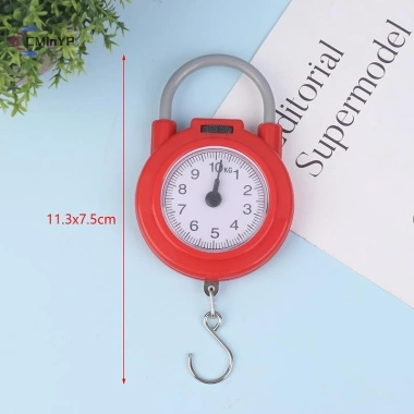 Cân hành lý bỏ túi 10kg lò xo di động - tay cầm tiện, móc cá, túi du lịch 46.800đ 6