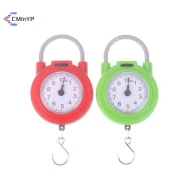 Cân hành lý bỏ túi 10kg lò xo di động - tay cầm tiện, móc cá, túi du lịch 46.800đ 9