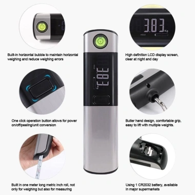 Cân hành lý cầm tay Hobbyin Mini - Dụng cụ trọng lượng điện tử cho vali du lịch, đo nhanh, nhẹ gọn