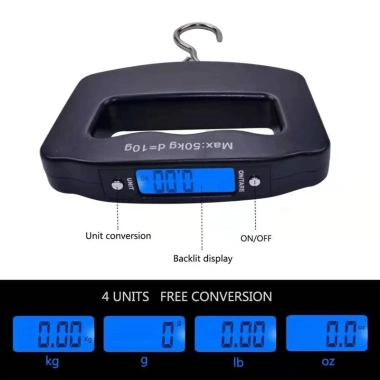 Cân Hành Lý Điện Tử 50kg 10g LCD - Màn Hình Sắc nét, Móc Treo Tiện Dụng, Giá Ưu Đãi 146.300₫ 3 Cân Hành Lý Điện Tử 50kg 10g LCD - Màn Hình Sắc nét, Móc Treo Tiện Dụng, Giá Ưu Đãi 146.300₫ 3