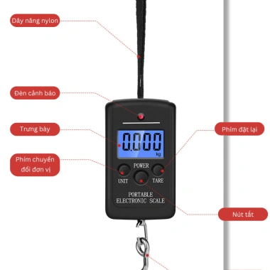 Cân Hành Lý Điện Tử Mini GIGAHOMEVN 40kg - LCD 9.243 - Giá 62.480đ