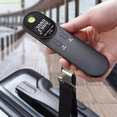 Cân hành lý điện tử SWEETFASHION Mini LCD màu kép - Đo Kg/Oz/Ib, di động, cân bằng trọng lượng du lịch