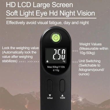 Cân hành lý điện tử SWEETFASHION Mini LCD màu kép - Đo Kg/Oz/Ib, di động, cân bằng trọng lượng du lịch