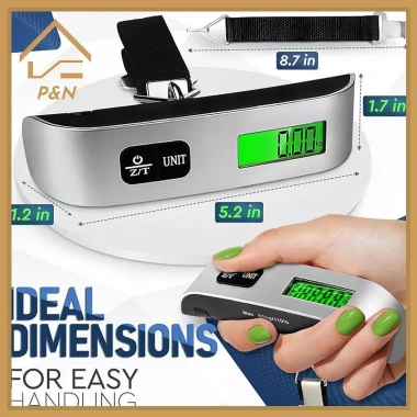 Cân Hành Lý Gold Star 50KG 110LB Kỹ Thuật Số Điện Tử Du Lịch Di Động P & N Giá Ưu Đãi