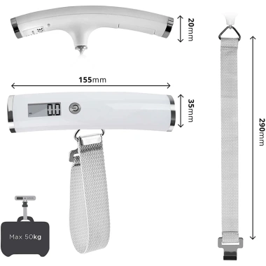 Cân hành lý kỹ thuật số KIPRUN 110lbs/50kg - Độ chính xác cao, LCD đèn nền, giảm 20%