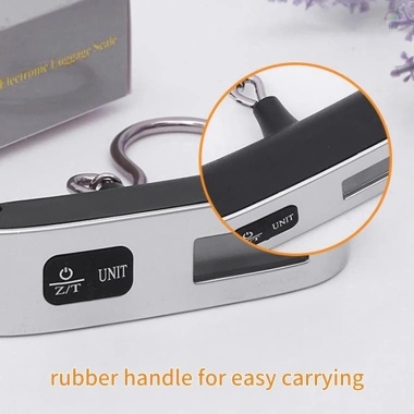 Cân hành lý LCD 50kg, cân vali di động cầm tay, móc tiện lợi du lịch, giảm giá 2