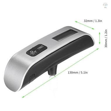 Cân hành lý LCD 50kg, cân vali di động cầm tay, móc tiện lợi du lịch, giảm giá 3