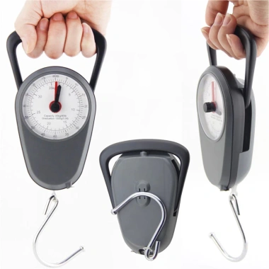 Cân lò xo treo tay nhựa 35kg - Cầm tay, kèm thước đo hành lý, giá chỉ 111.100₫ 2