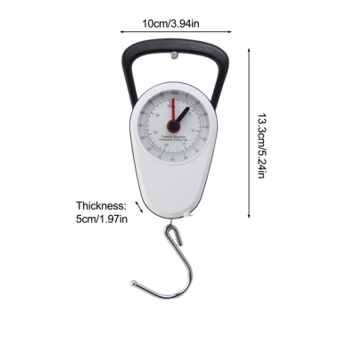 Cân lò xo treo tay nhựa 35kg - Cầm tay, kèm thước đo hành lý, giá chỉ 111.100₫ 9
