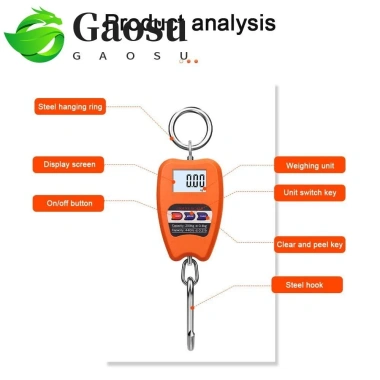 Cân móc điện tử GAOSU 200KG - Cân cần cẩu, treo công nghiệp LCD, di động, giá 217.690₫