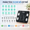 Cân sức khỏe Bluetooth, phân tích chỉ số cơ thể, sạc USB, tải 180kg – 109.000₫ 9