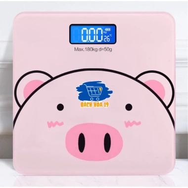 Cân sức khỏe điện tử Heo Hồng - Độ chính xác cao, chịu tải 180kg, kính cường lực, giá chỉ 119k 2