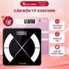 Cân sức khỏe điện tử KOSCORN KC802 kính cường lực, chịu tải 180kg, pin bền, giảm giá tới 129.000₫