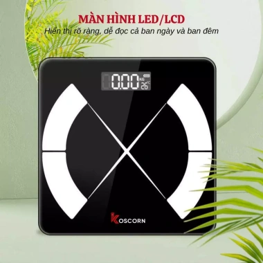 Cân sức khỏe điện tử KOSCORN KC802 kính cường lực, chịu tải 180kg, pin bền, giảm giá tới 129.000₫ 5 Cân sức khỏe điện tử KOSCORN KC802 kính cường lực, chịu tải 180kg, pin bền, giảm giá tới 129.000₫ 5