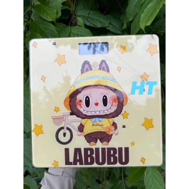 Cân sức khỏe điện tử Labubu mặt kính cường lực – Đo cân, nhịp tim cho gia đình