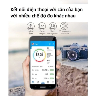 Cân Sức Khoẻ Điện Tử Sạc USB Bluetooth Phân Tích Nhiều Chỉ Số Giá 129.000₫