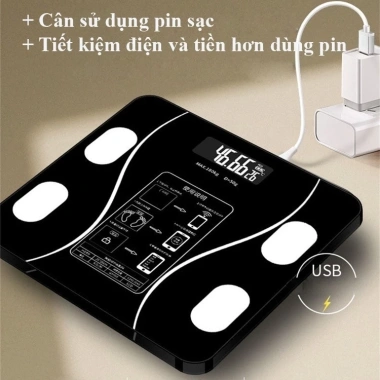 Cân Sức Khoẻ Điện Tử Sạc USB Bluetooth Phân Tích Nhiều Chỉ Số Giá 129.000₫ 5 Cân Sức Khoẻ Điện Tử Sạc USB Bluetooth Phân Tích Nhiều Chỉ Số Giá 129.000₫ 5