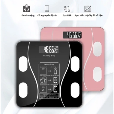 Cân Sức Khoẻ Điện Tử Sạc USB Bluetooth Phân Tích Nhiều Chỉ Số Giá 129.000₫