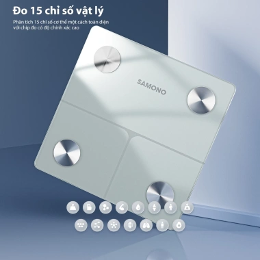 Cân sức khỏe điện tử Samono SW-BS01 4 cảm biến, đo 15 chỉ số, màn hình LED, Bluetooth, app note, BH 1 năm - Giá chỉ 227,998₫ 5